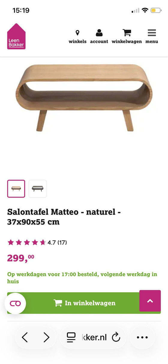 Image 1 of Modern coffee table Mateo (Leen Bakker) – unique design
