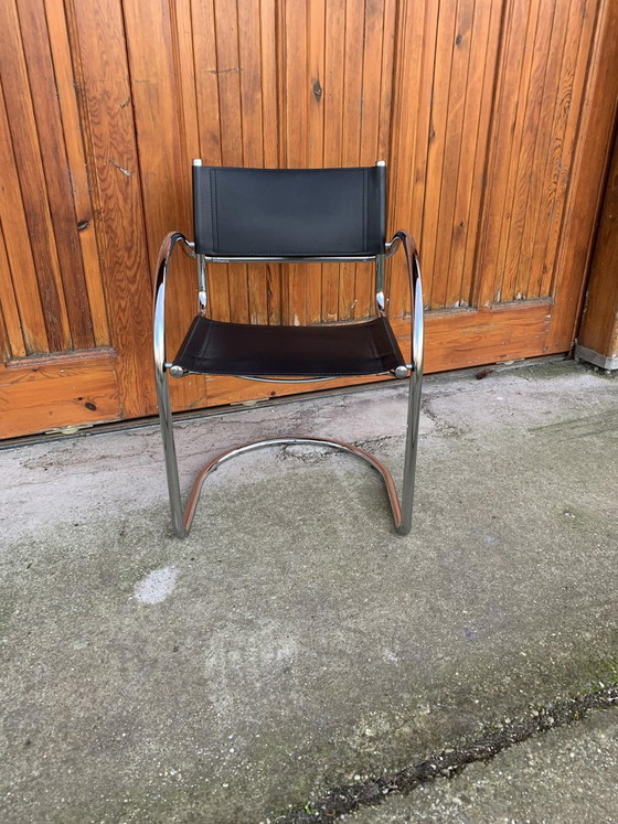Set of Vintage Italian Bauhaus Chrome Dining Chairs, 1970s (photo 9 of 9)