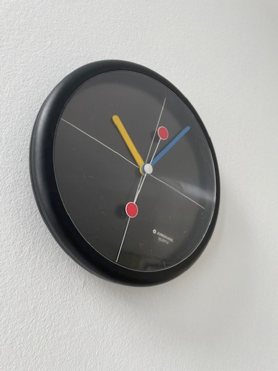 Image 1 of Vintage Junghans wandklok – postmodern design uit de jaren 80