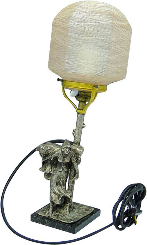20th Century Sturm Night Lamp by J. Beck, Germany, 1890s – Table lamps, Glass, Marble (photo 13 of 13)