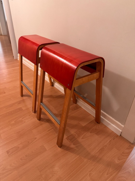 2 IKEA SALVE Sgabelli da bar Vintage di Ehlen Johansson, Betulla Rossa, Metallo, Legno, Beige (foto 5 di 5)
