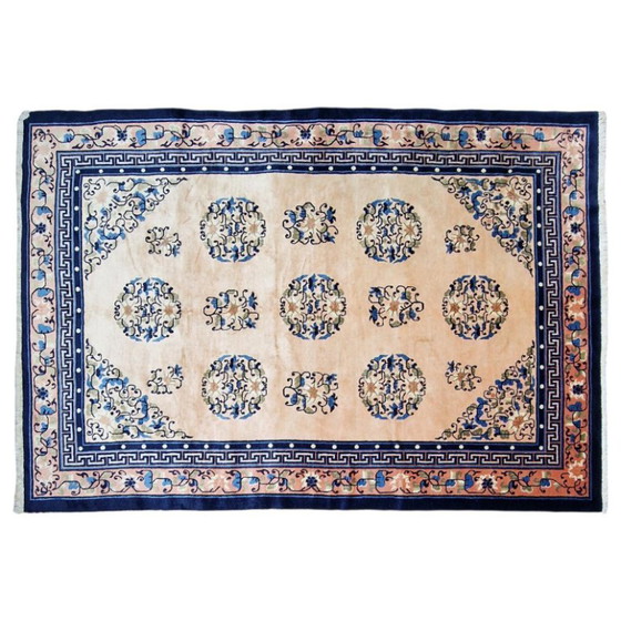 Alfombra china antigua azul – Lana anudada a mano – Diseño tradicional – 245 x 170 cm – Wool (photo 5 of 5)