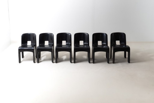 Set aus 6 „Universale“-Stühlen von Joe Colombo – Kartell, eetkamerstoelen, Plastic (photo 2 of 18)