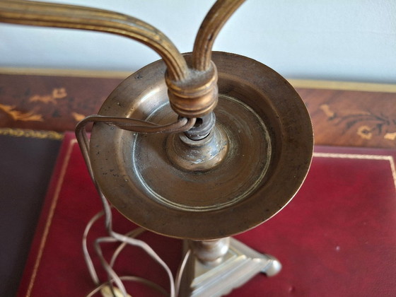 Image 1 of Exceptional bronze lamp base, antique candle holder 1580-1620, certified with traceability