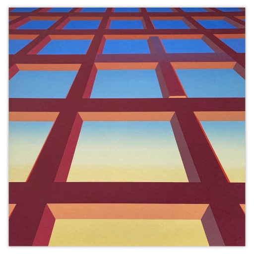 Maxime Defert Screenprint Espace II 1973 – lithos zeefdrukken, Paper (photo 2 of 5)