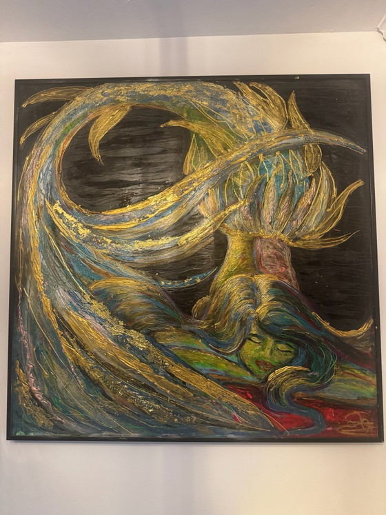 Mermaid painting – Art, Gold, Wood (photo 2 of 6)
