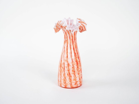 Image 1 of Oranje vaas, Italiaans design, jaren 60, gemaakt in Italië