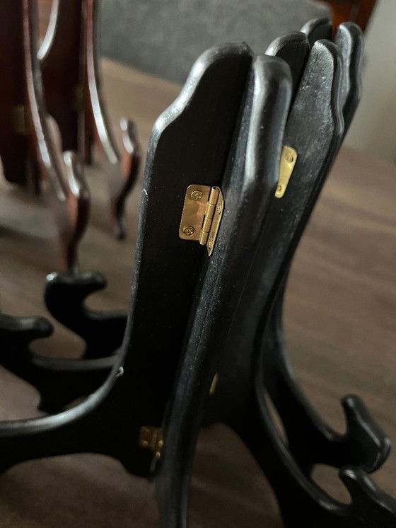 Image 1 of Vari supporti per insegne, in legno con cerniere in ottone. Molto buono.