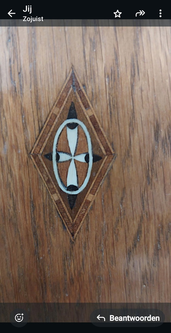 Image 1 of antique Art Nouveau cabinet with mirror