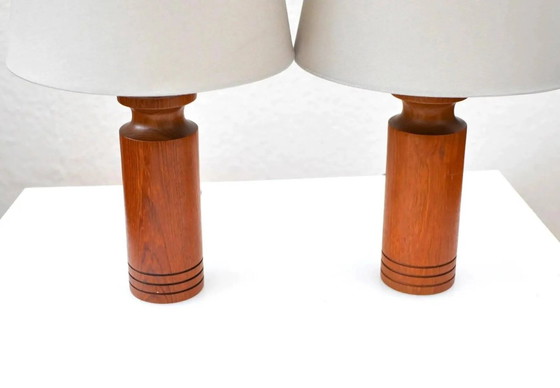Grandes lampes de table danoises modernes en teck, style milieu du siècle, lot de 2 – Mid Century Modern (photo 4 of 13)