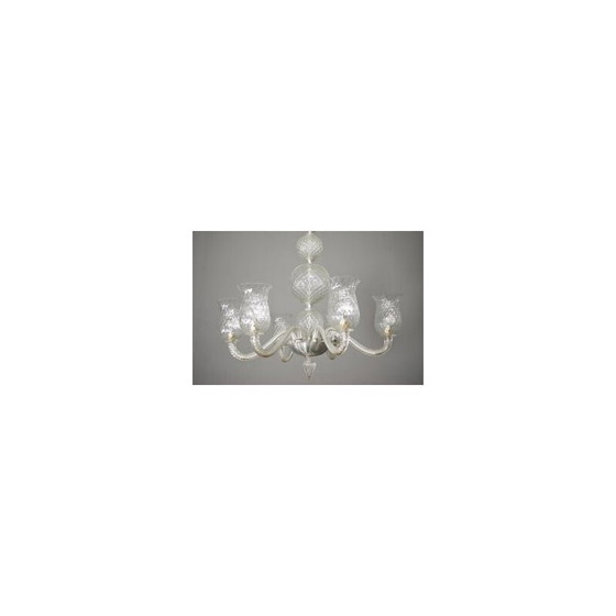 Image 1 of Vintage Venini Murano glass pendant lamp, 1950s