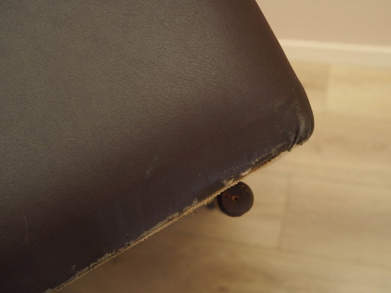Image 1 of Fauteuil en cuir marron, design italien, années 1960, fabrication : Italie