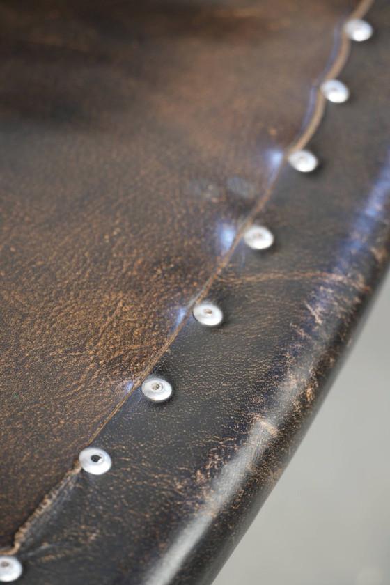 Unique Vintage Cowhide Leather Aviator Timothy Oulton Devon Spitfire Side Chair / Office Chair Finished (photo 13 of 16)