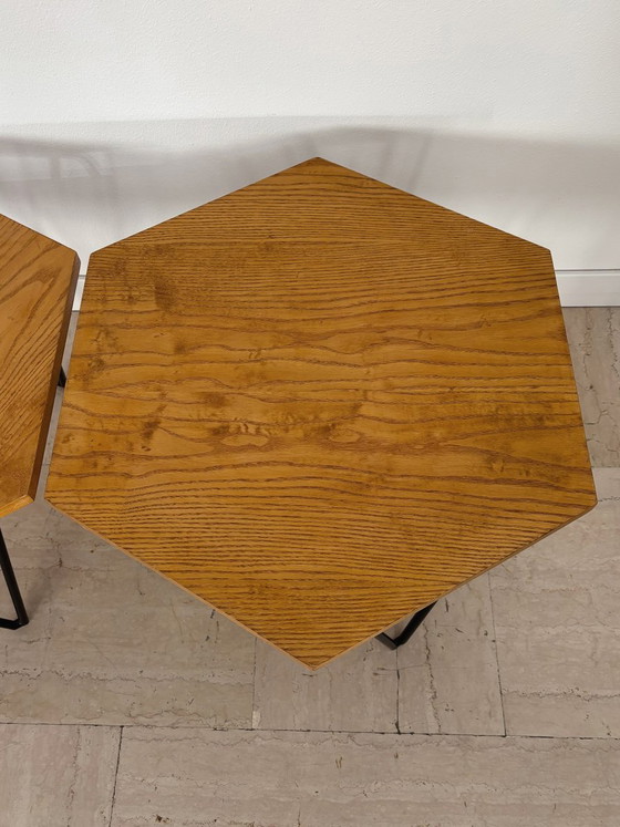 Tables basses de Gio Ponti pour Isa, Italie, années 50, lot de 2 – Bois, Métal (photo 9 of 12)