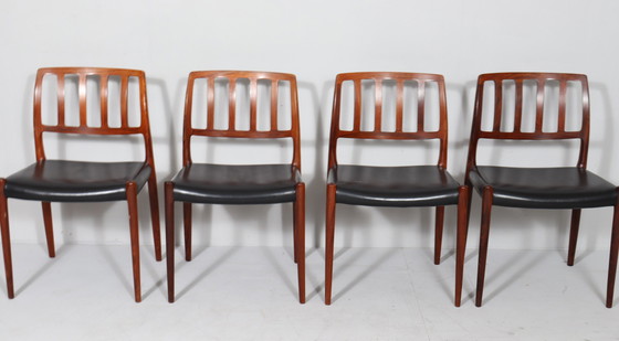 Image 1 of 10 dining chairs by Niels Otto Møller for Jl Møllers, model: 83, Denmark, 1960s,