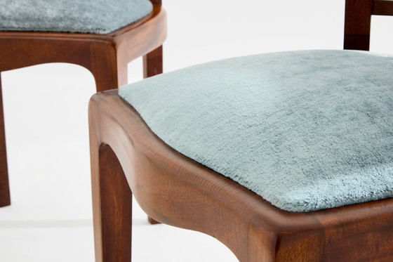 Image 1 of Coppia di sedie laterali Paul T. Frankl in mohair e noce riccio, velluto, 1933