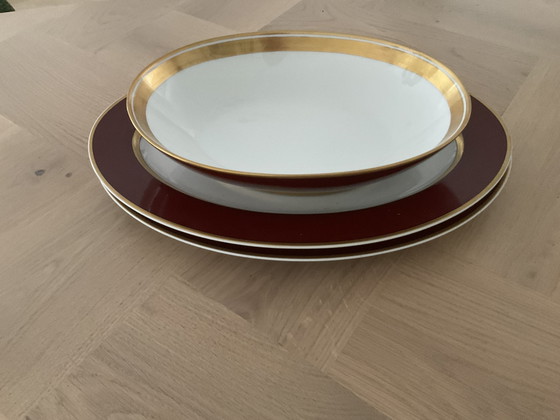 Servizio da tavola Fitz and Floyd con bordi in oro 22 carati. – Stoviglie, Gold, Porcelain (photo 7 of 7)