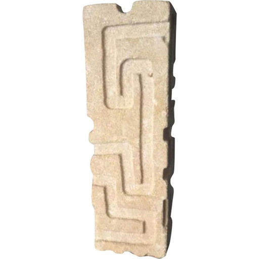 Lámpara escultórica vintage de piedra de la Isla de Francia y madera petrificada, 1970