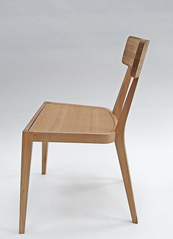 Image 1 of Giulio & Giulia, set di 2 sedie di Lambert Home, in rovere naturale, pezzi unici!!