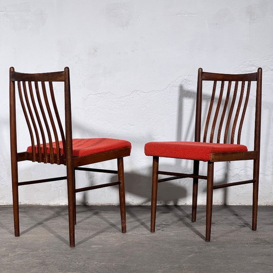 Set van 4 Tatra Nabytok eetkamerstoelen, jaren 60 – Tatra Nábytok, Textile (photo 6 of 14)