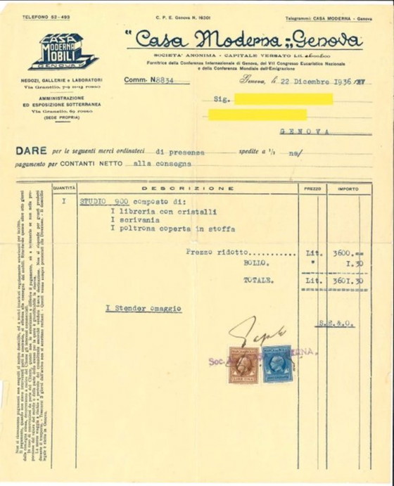 Image 1 of Art Deco Desk Casa Moderna Genova 1936