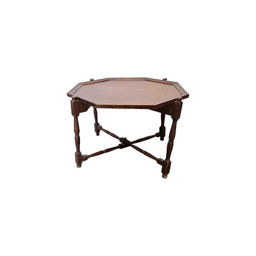Table d'appoint pliante anglaise ancienne, datant d'environ 1900. – bijzettafels, Wood