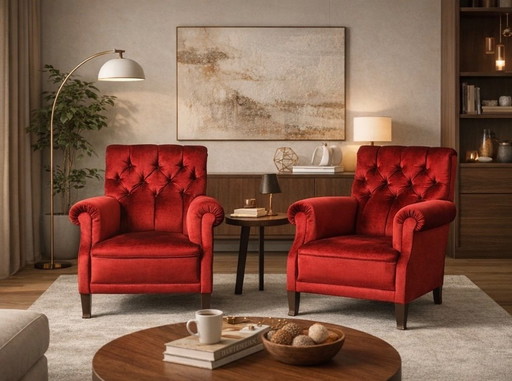 Een paar fauteuils, eerste helft van de 20e eeuw.