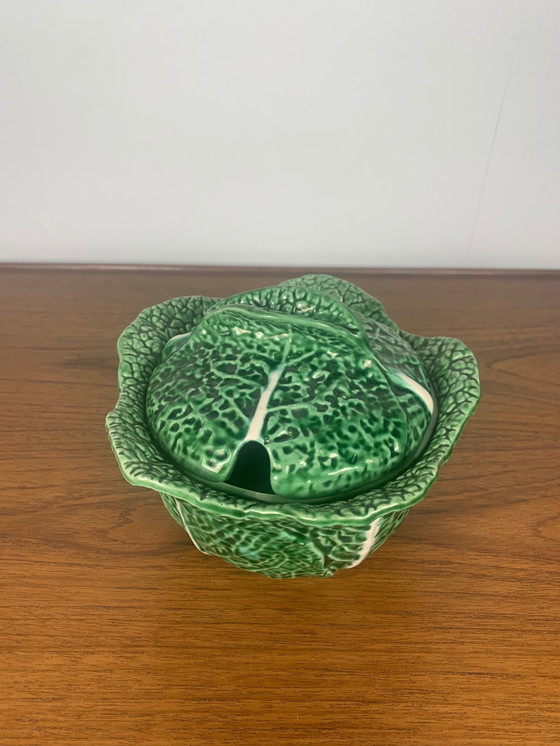 Image 1 of Grünkohl-Keramik-Suppenterrine, 1970/80