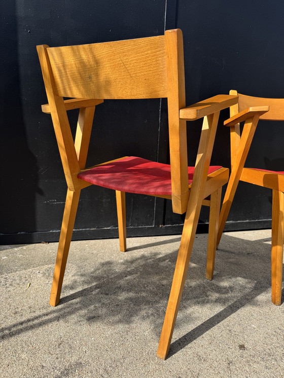 Image 1 of Sillas de puente con patas de compás, década de 1960