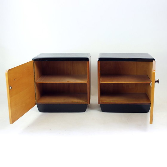 Pair of Czechoslovak Modernist Bedside Tables, Circa 1935 – up zavody, Nightstands, Wood (photo 3 of 14)