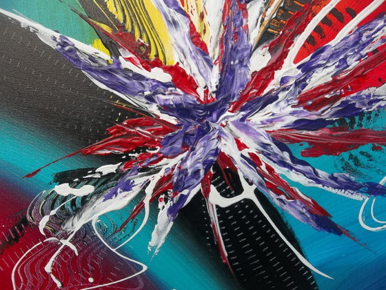 Image 1 of „Vesuv IV“ – Abstraktes Gemälde, signiert 2Luss'Art