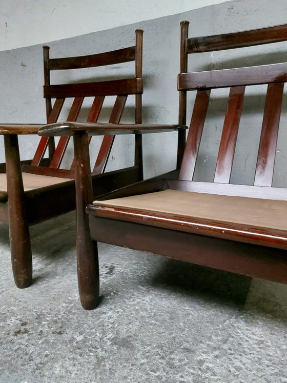 2 poltrone vintage in legno – Textile (photo 8 of 24)