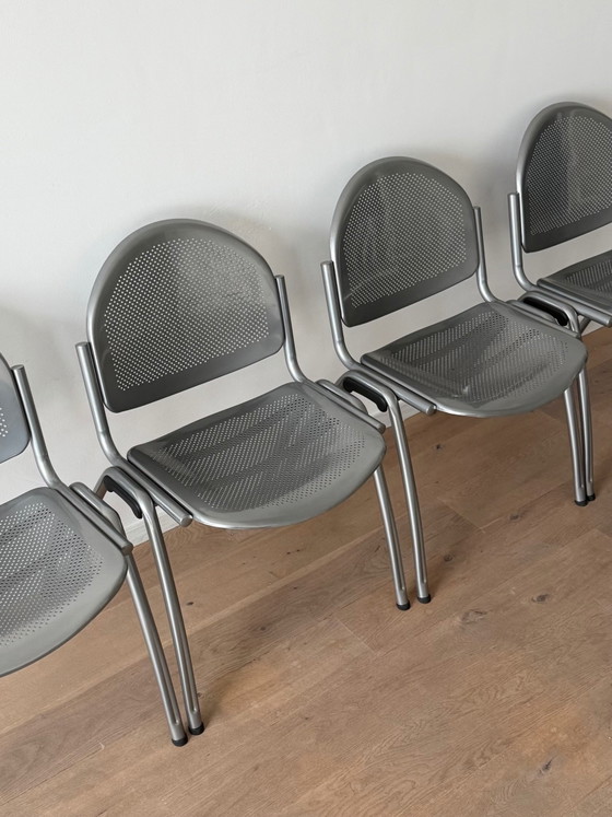4 x vintage chrome Dining chairs – Metal (photo 3 of 5)