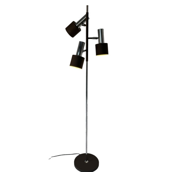 Johannes Hammerborg - Fog & Morup - Lampada da terra - Paralumi cromati e marroni - Design scandinavo/di metà (photo 3 of 9)