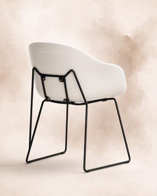 Andreu World Next SO0495 Fauteuil van Piergiorgio Cazzaniga – Metal, Plastic