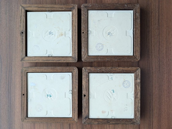 Westraven Ceramics (4 tiles) The Four Seasons – Wall decoration, Wood (photo 6 of 7)