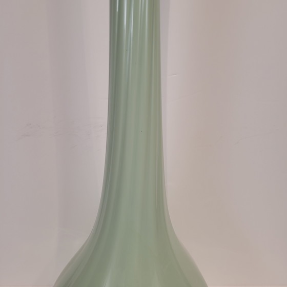 Image 1 of Vase / Soliflore en cristal, vert céladon, années 70 – France
