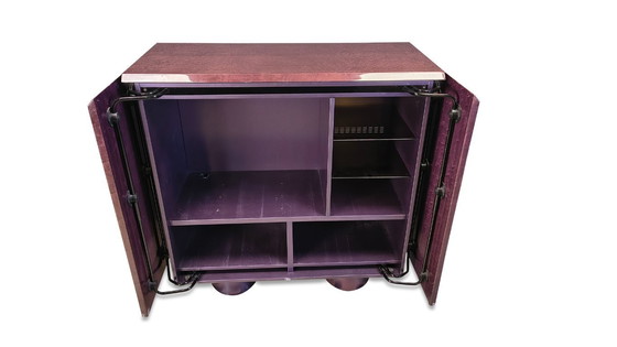 Image 1 of Mueble bar de madera nudosa de Giovanni Offredi para Saporiti, años 70