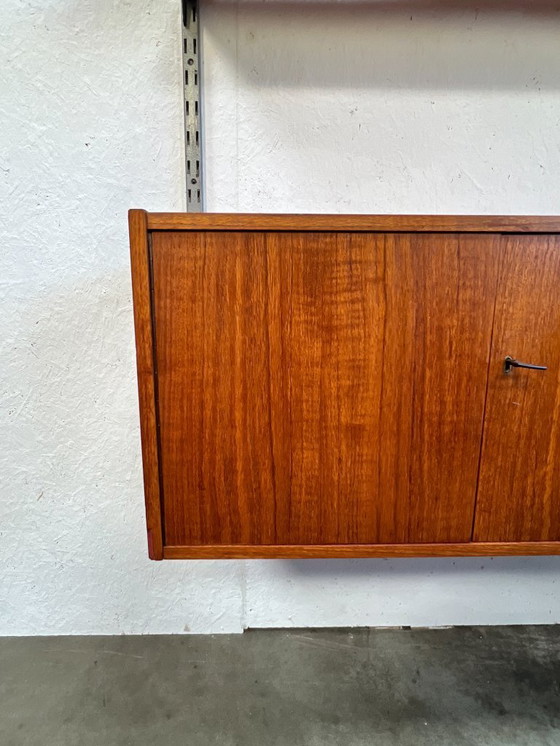 Image 1 of Vintage Teak Wandmeubel / Modulair Wandsysteem, 1960's