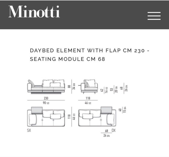 Minotti Connery corner sofa 230x350cm production 2025 – Modular sofas, Leather, Textile (photo 6 of 7)