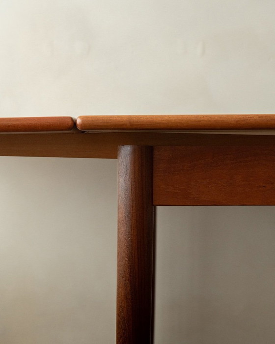 Image 1 of Danish Modern Teak Extendable Dining Table Model 24 by Ansager Møbler, 1960s