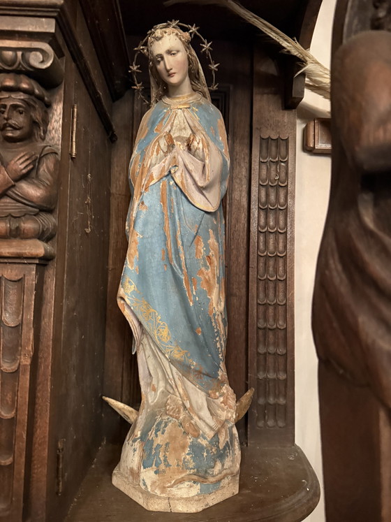 Antike Marienstatue – Dekorative Objekte, Wood (photo 3 of 8)