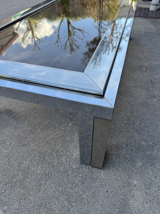 Image 1 of Chrome and smoked glass coffee table, 1970s