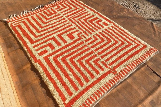 Image 1 of Traditioneel handgemaakt Berberkleed, formaat 1,5/2,5 m