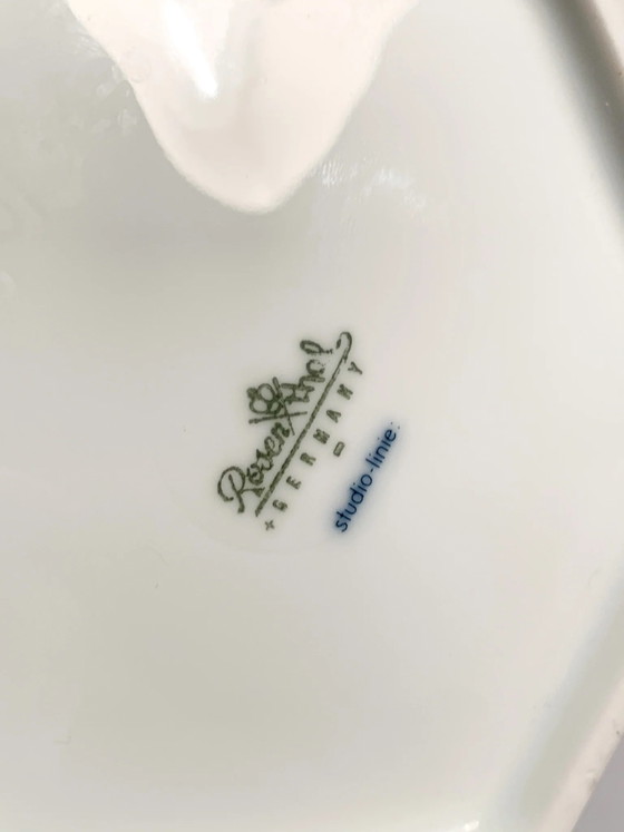 Rosenthal Studio Linie White and Blue Porcelain Vase, 1980s (photo 5 of 8)