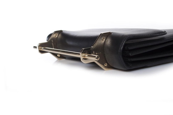 Image 1 of M2malletier, pochette La Fleur du Mal in pelle nera.