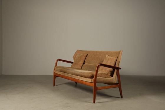 Arnold Madsen & Henry Schubell three-piece lounge set for Bovenkamp, 1960s – Seating area, Textile, Vintage (photo 8 of 16)