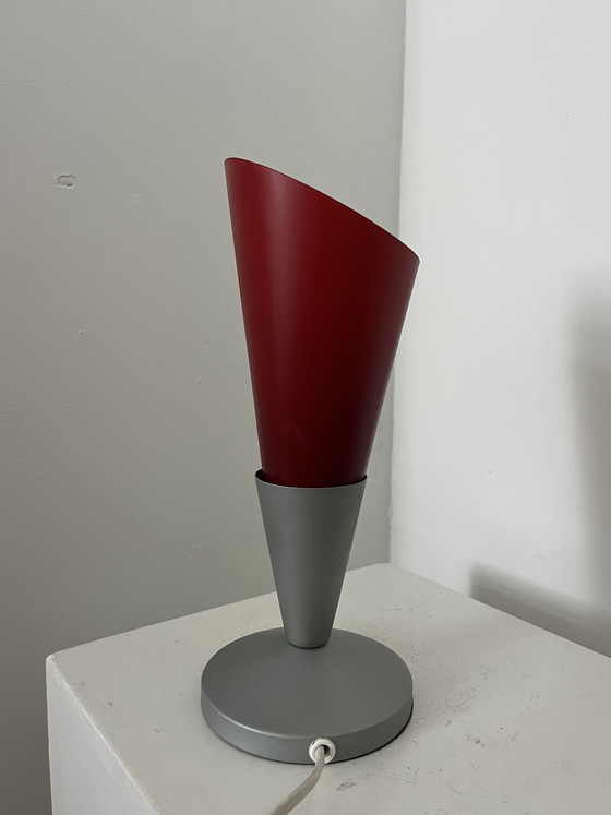 Image 1 of Vintage Ikea - model Kryolit - type B9419 - tafellamp - glas - metaal - jaren 90