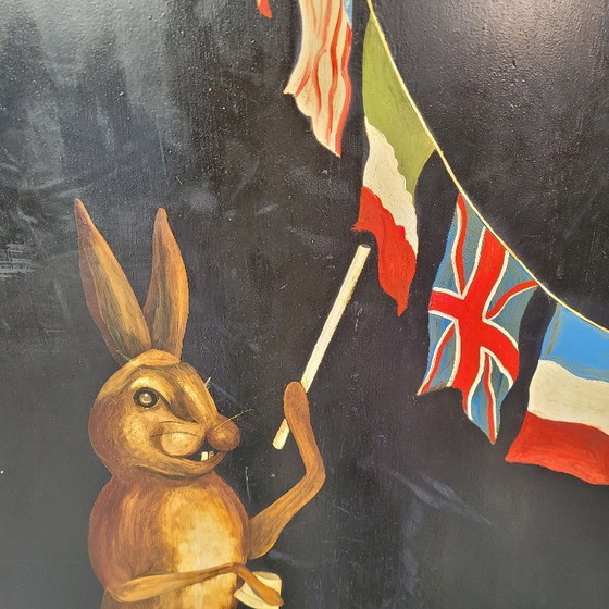 Image 1 of Coppia di pannelli dipinti “Magic”, Aldo Franceschini per Max Dif, anni ’70 – Francia