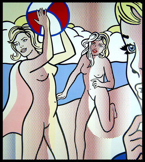 Roy Lichtenstein DESNUDOS con PELOTA DE PLAYA de 1994